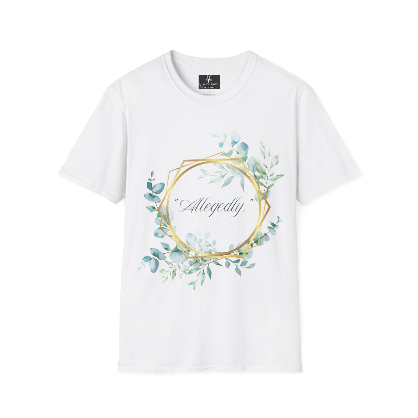Unisex "Allegedly" Cotton Graphic T-Shirt, Soft style Top, funny, Humor, Casual Wear, Gifts, Spring Fashion,