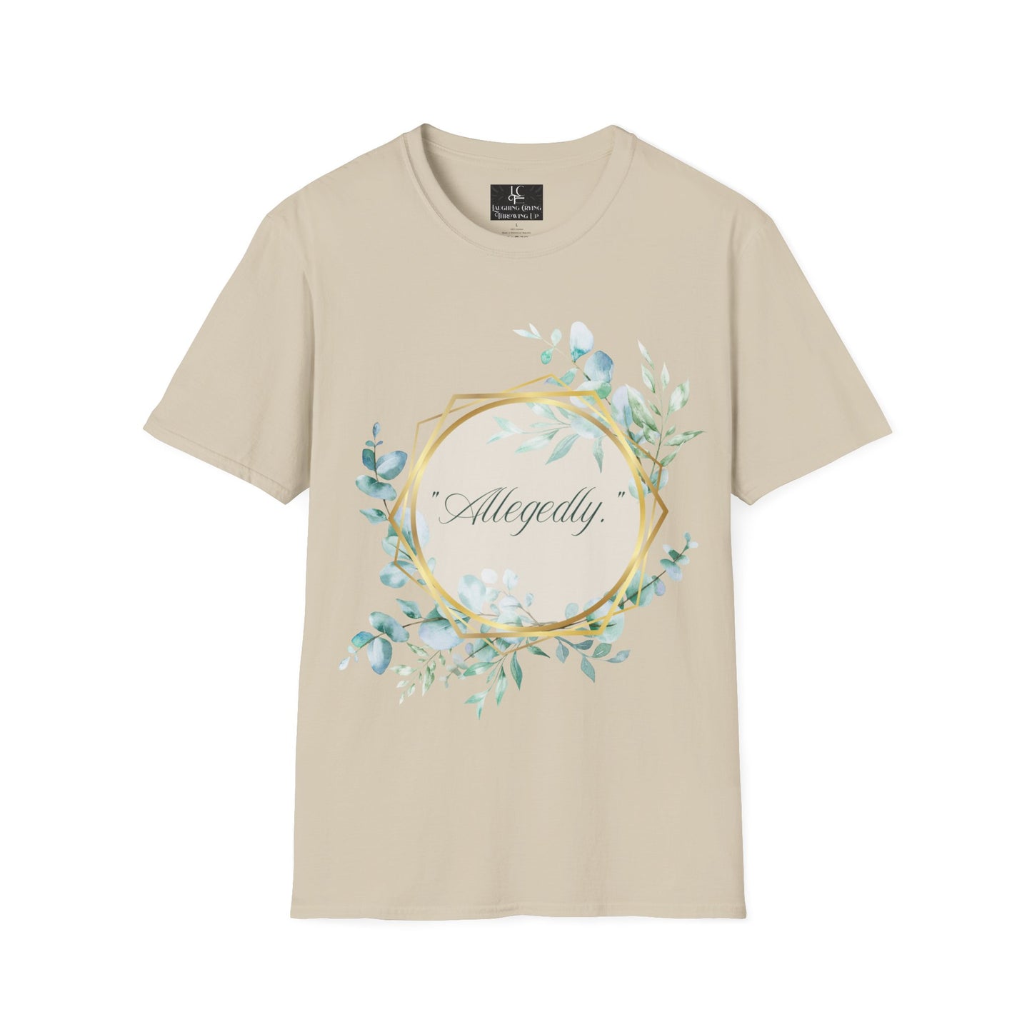 Unisex "Allegedly" Cotton Graphic T-Shirt, Soft style Top, funny, Humor, Casual Wear, Gifts, Spring Fashion,