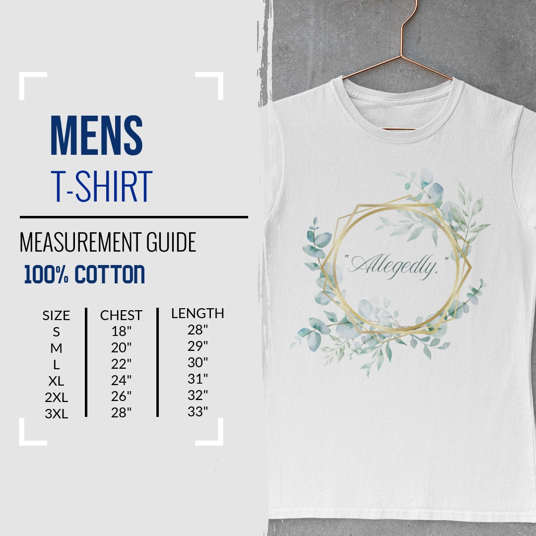 Unisex "Allegedly" Cotton Graphic T-Shirt, Soft style Top, funny, Humor, Casual Wear, Gifts, Spring Fashion,