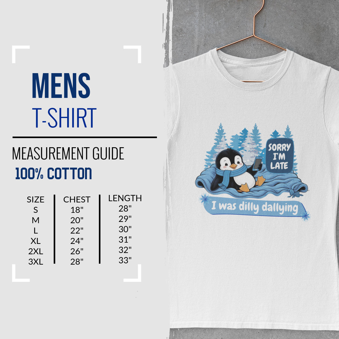 Unisex Sorry i'm late, Soft Graphic T-Shirt Cotton, Funny, Humor, Menswear, Womens